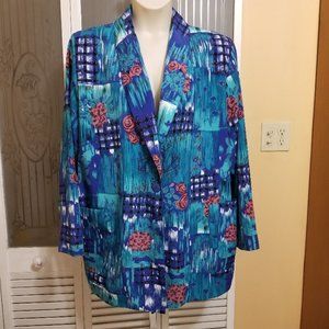 Kensington Square Ladies Beautiful Floral Multicolor Jacket